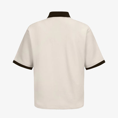 ALMOST GODS | ZODIAC RELAXED POLO { OFF WHITE