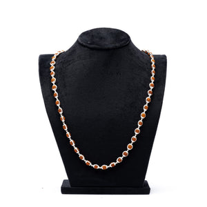 Rudraksha Capping Silver Mala