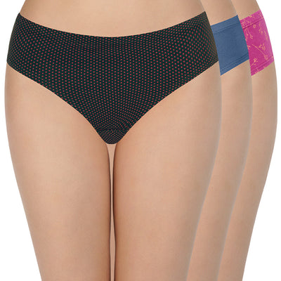 100% Cotton Bikini Panty Pack (Pack of 3) - D009 - Multi