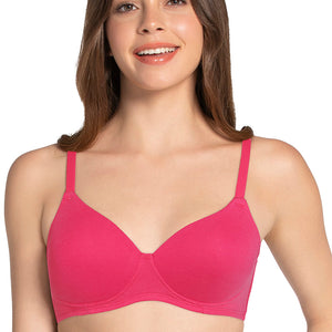 Cotton Dream Padded Non Wired T-shirt Bra - Azalea