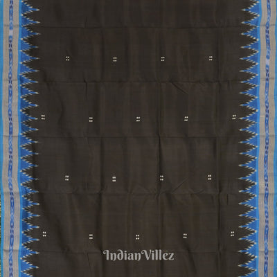 Black Cupper Sulphate Butta Odisha Ikat Khandua Silk Saree