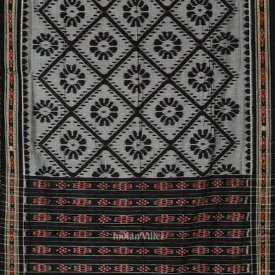 Black Maniabandha Cotton Saree