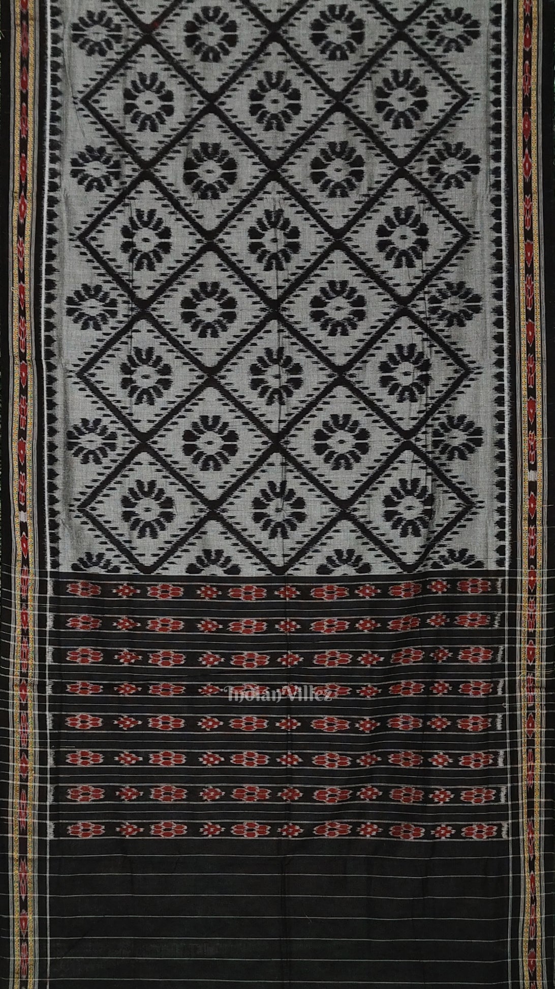 Black Maniabandha Cotton Saree