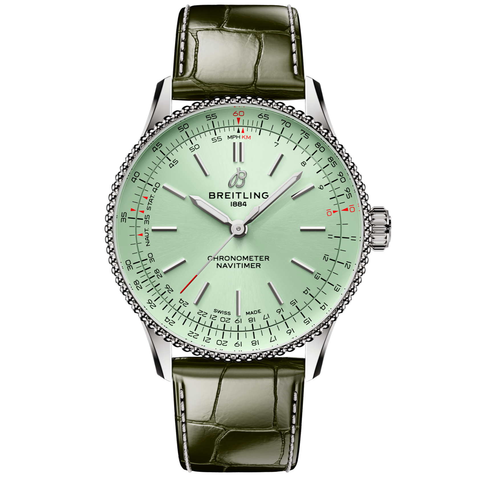 Breitling Navitimer Automatic Mint Green Dial Unisex 36 MM Watch