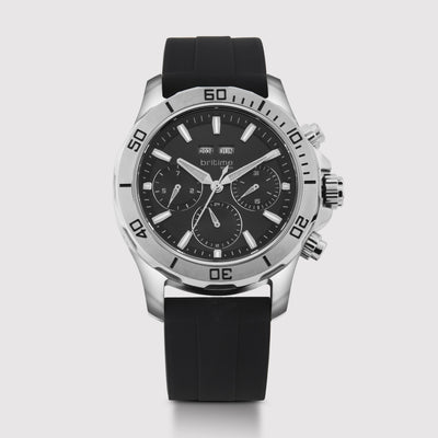 Equinox Men Automatic Black Dial Chronograph Leather Watch 562-P10406