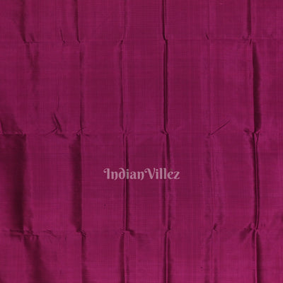 Sage Green with Wine Jhoti Theme Contemporary Designer Silk Saree