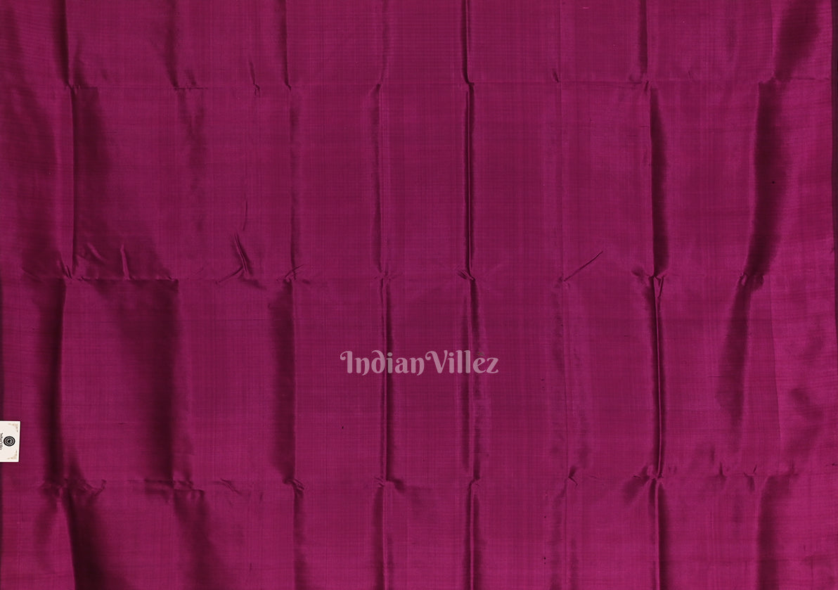 Sage Green with Wine Jhoti Theme Contemporary Designer Silk Saree