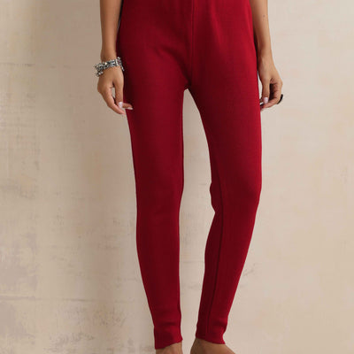 trueBrowns Maroon Woollen Leggings