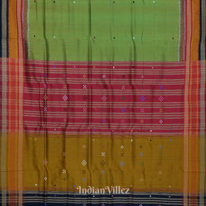 Mehndi Green Patil Design Kathiphera Khandua Silk Saree