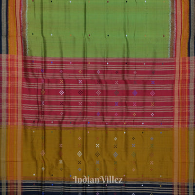 Mehndi Green Patil Design Kathiphera Khandua Silk Saree