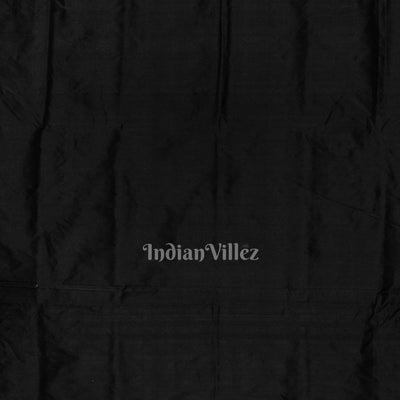 Black Tribal Jhoti Contemporary Sambalpuri Silk Saree