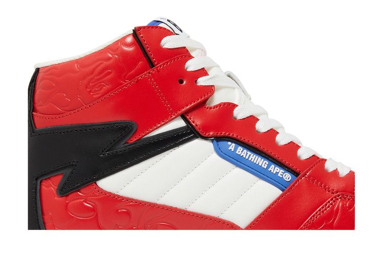 A Bathing Ape Bape Sta 88 Mid Red White Blue