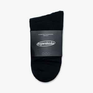Superkicks | CREW SOCKS  { BLACK/BLACK/BLACK