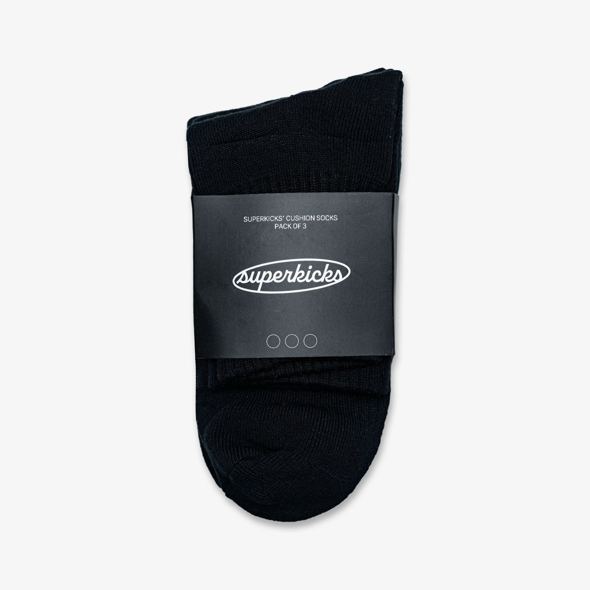 Superkicks | CREW SOCKS  { BLACK/BLACK/BLACK