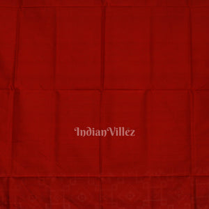 Black Red Odisha Ikat Pure Sambalpuri Silk Saree