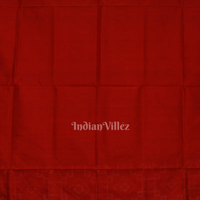 Black Red Odisha Ikat Pure Sambalpuri Silk Saree