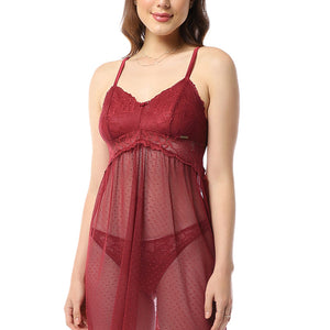 Eternal Bliss Non-padded Non-wired Babydoll - Rio Red