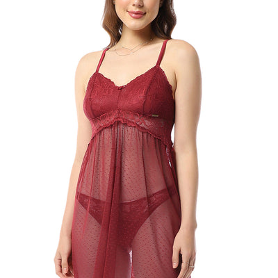 Eternal Bliss Non-padded Non-wired Babydoll - Rio Red