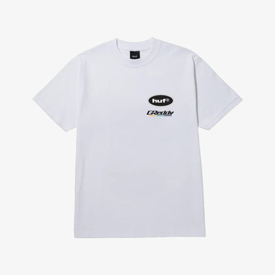 HUF | X GREDDY T-SHIRT  { WHITE