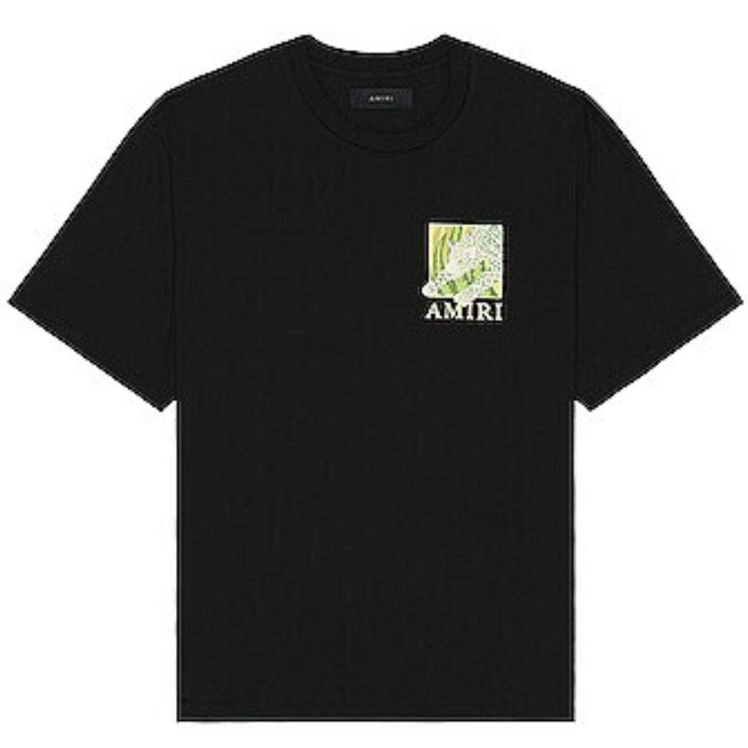 AMIRI Leopard Logo Tee	BLACK