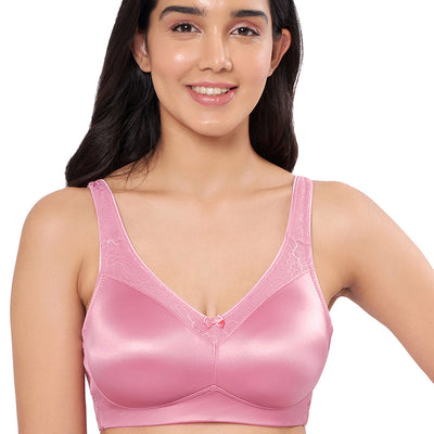 Elegant Support Non-padded & Non-wired Bra  - Wild Rose