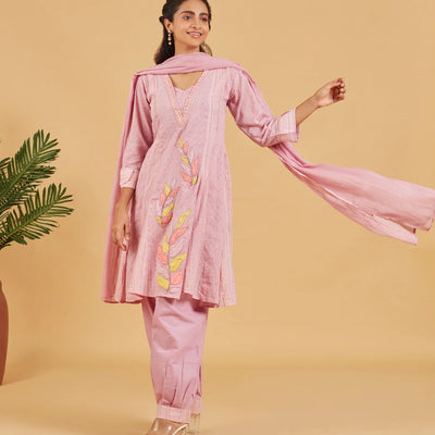 Mauve Short Kurta Set