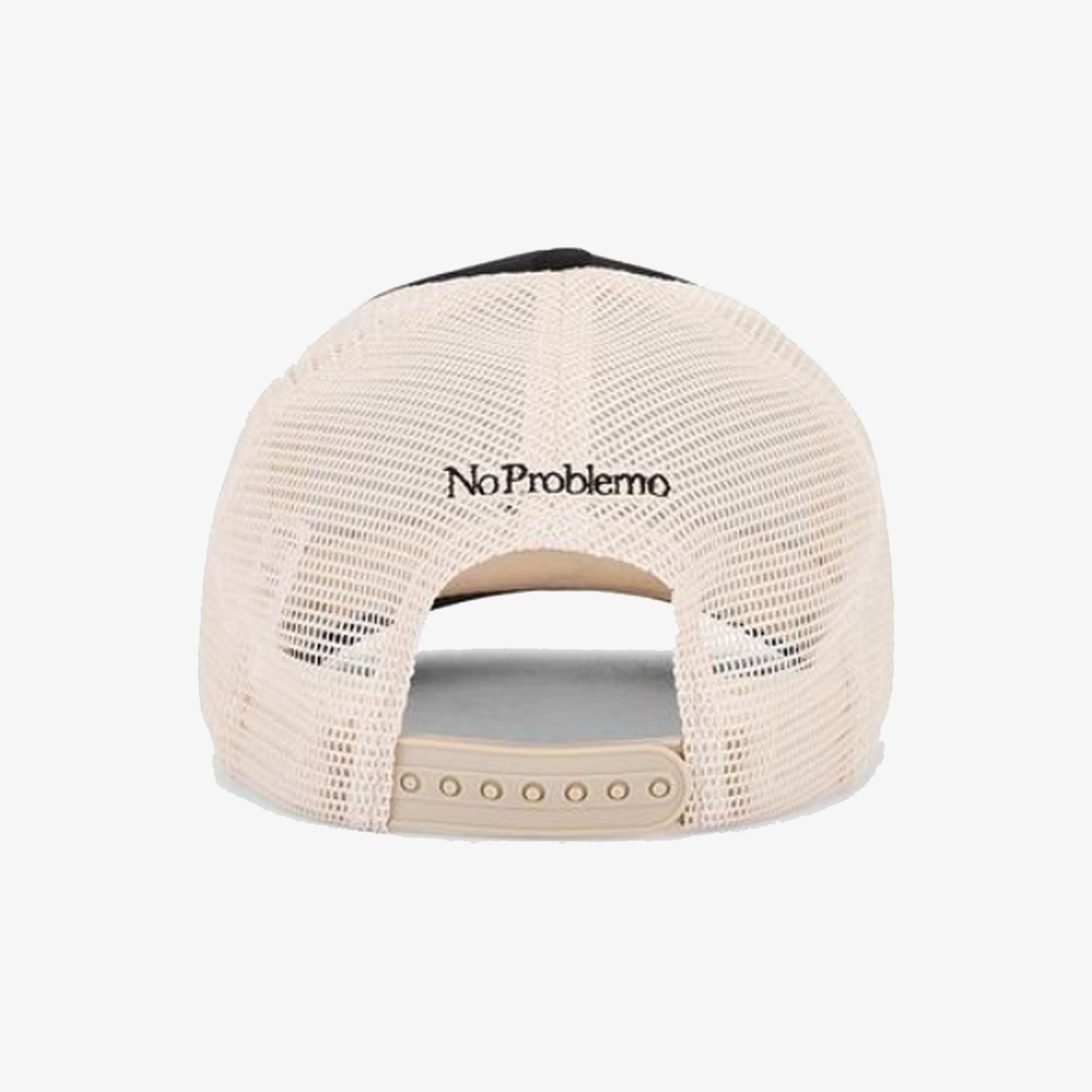 NO PROBLEMO | NO FEELINGS TRUCKER CAP { BLACK/WHITE