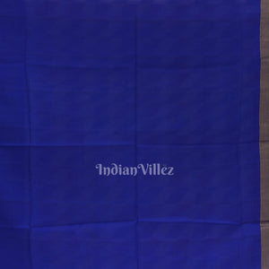 Off White Blue Pochampally Ikat Handloom Silk Saree