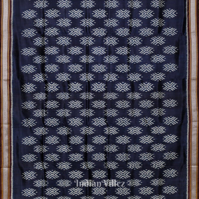 Berry Blue Dongria Border Contemporary Silk Saree