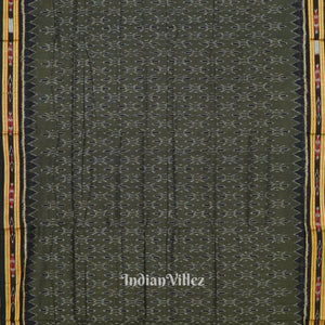 Bottle Green Maniabandha Cotton Tribal Saree