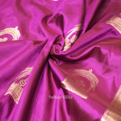 Purple DualTone Pure Banarasi Katan Silk Saree