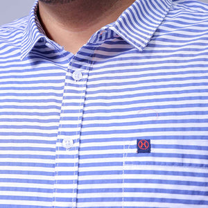 Men's Plus Size Striped Casual Shirt