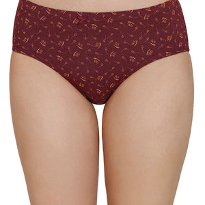 Inner Elastic Print Mid Rise Hipster Panties (Pack of 3)