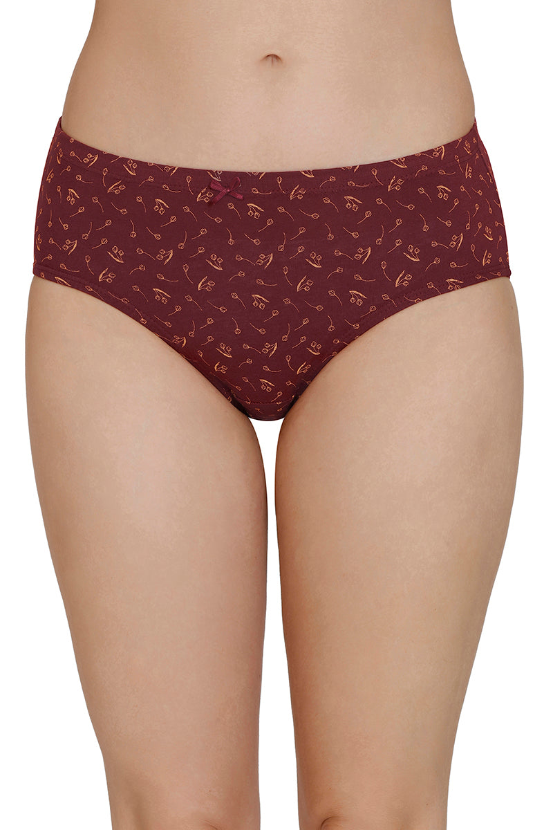 Inner Elastic Print Mid Rise Hipster Panties (Pack of 3)