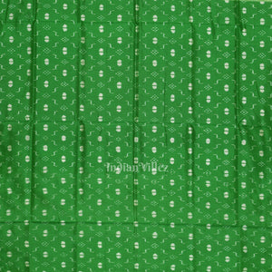 Black Green Konark Theme Sambalpuri Silk Saree