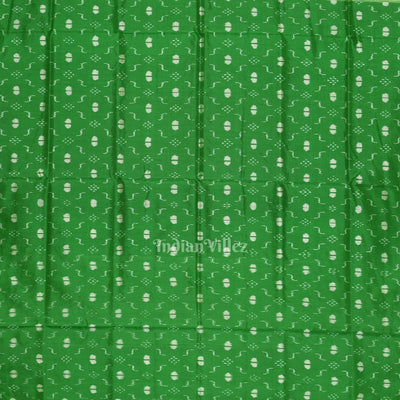 Black Green Konark Theme Sambalpuri Silk Saree