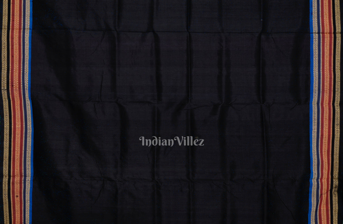 Black Kathiphera Khandua Silk Saree