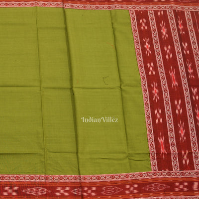 Maroon Green Pasapali Sambalpuri Cotton Dress set with Dupatta