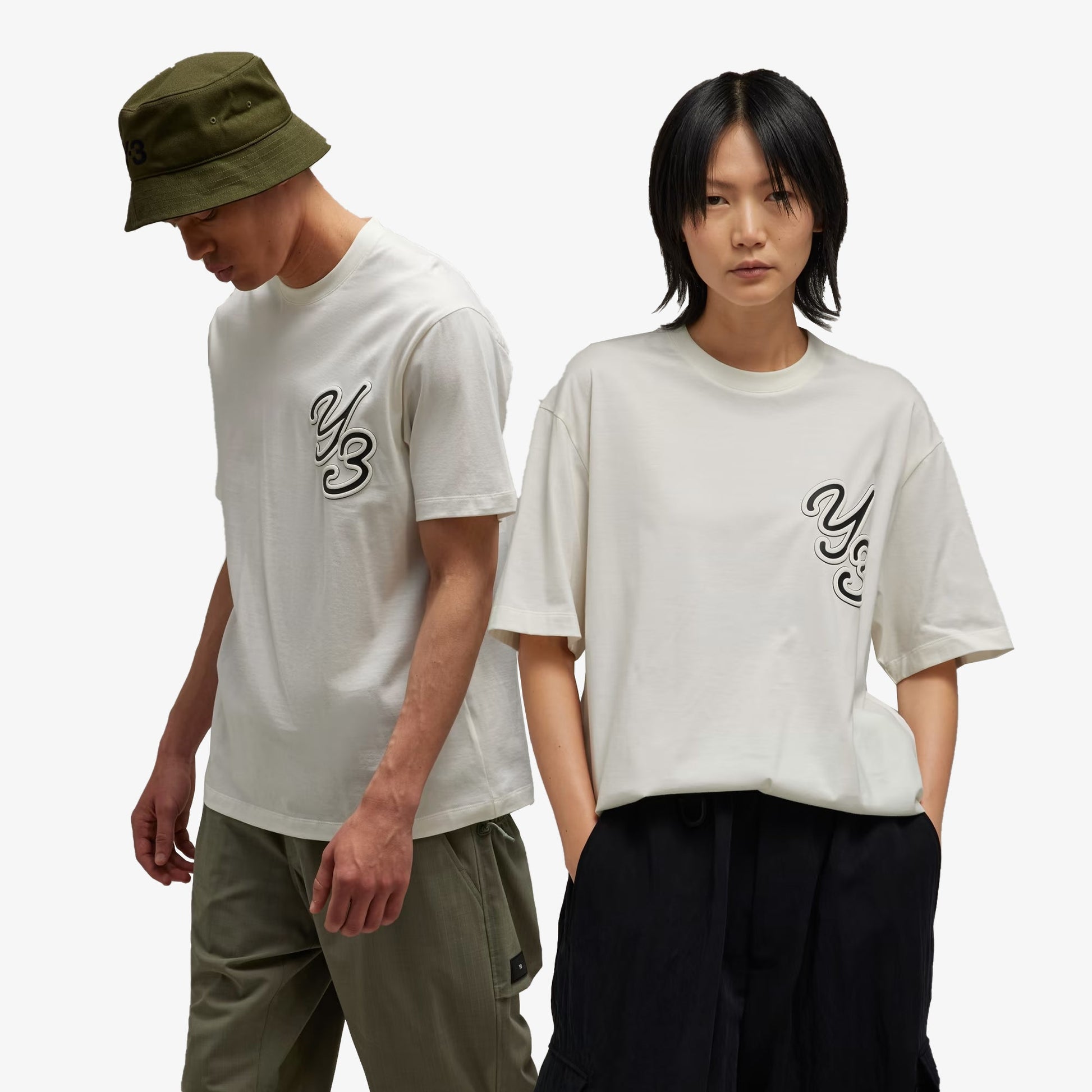 Y-3 | GRAPHIC SHORT SLEEVE TEE  { WHITE