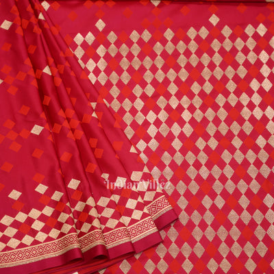 Exclusive Bridal Rani Pink Mashru Satin Silk Banarasi Saree