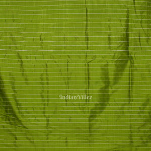 Parrot Green Buti Design Odisha Ikat Contemporary Designer Saree