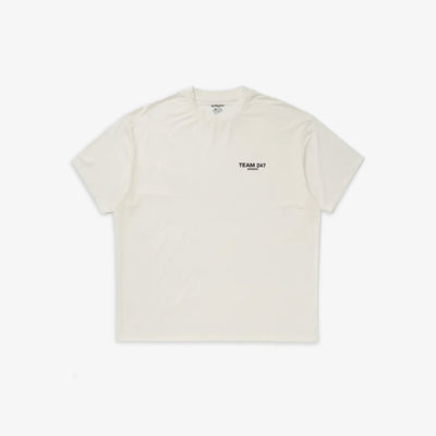 REPRESENT | TEAM 247 OVERSIZED T-SHIRT { FLAT WHITE