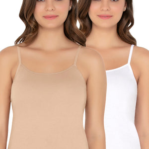 Cotton Camisole (Pack of 2) - Nude-White