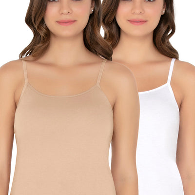 Cotton Camisole (Pack of 2) - Nude-White