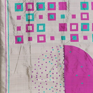 Gray Odisha Ikat Contemporary Designer Saree