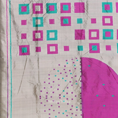 Gray Odisha Ikat Contemporary Designer Saree