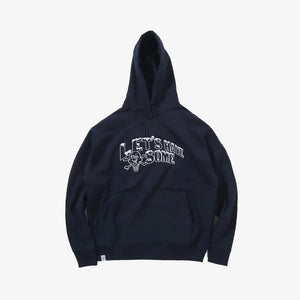 Icecream | EMBROIDERED LOGO COTTON HOODIE  { NAVY