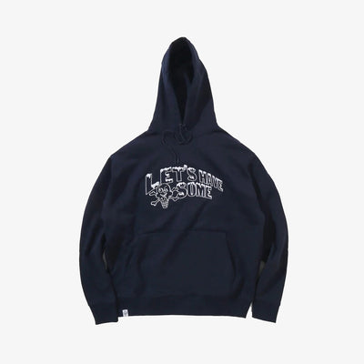 Icecream | EMBROIDERED LOGO COTTON HOODIE  { NAVY