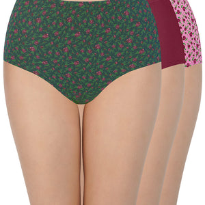 100% Cotton Full Brief Panty Pack (Pack of 3) - D027 - Multi