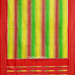 Exclusive Red Green Pochampally Ikat Handloom Silk Saree